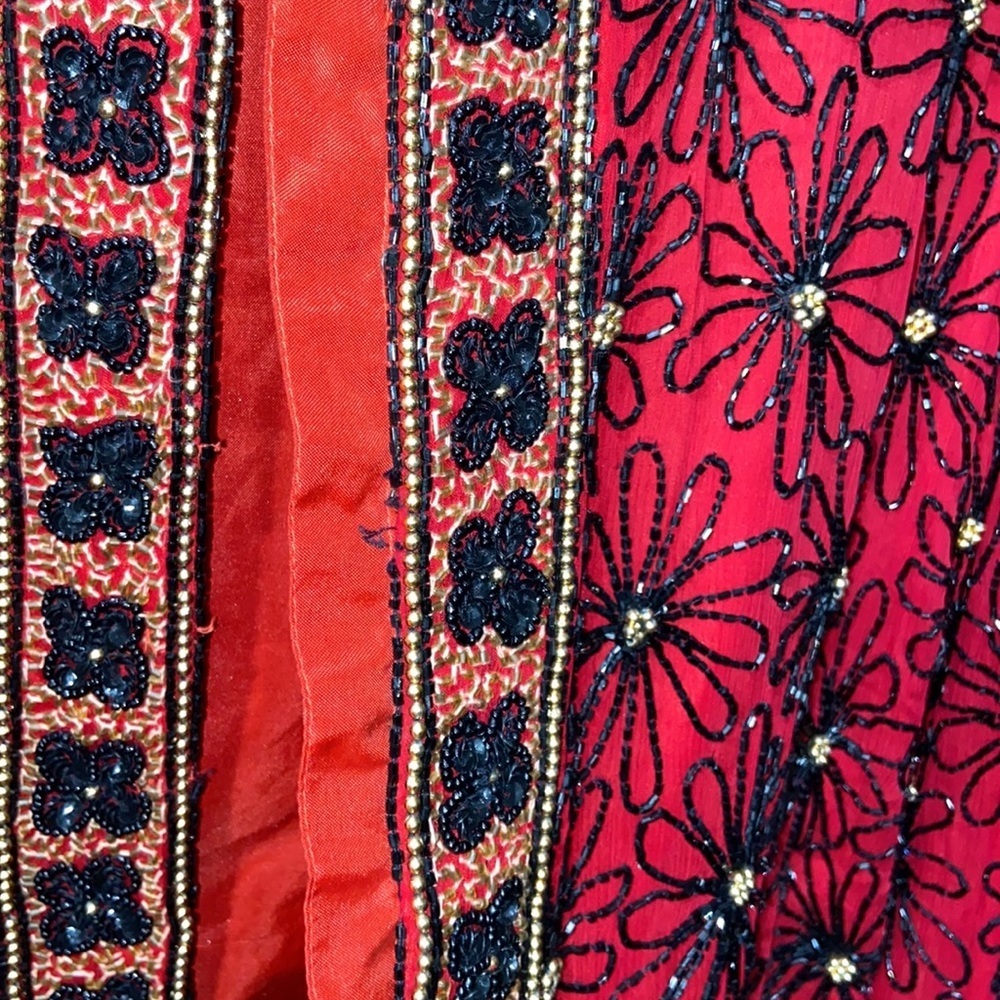 Papell boutique evening beaded silk top - Picture 5 of 8